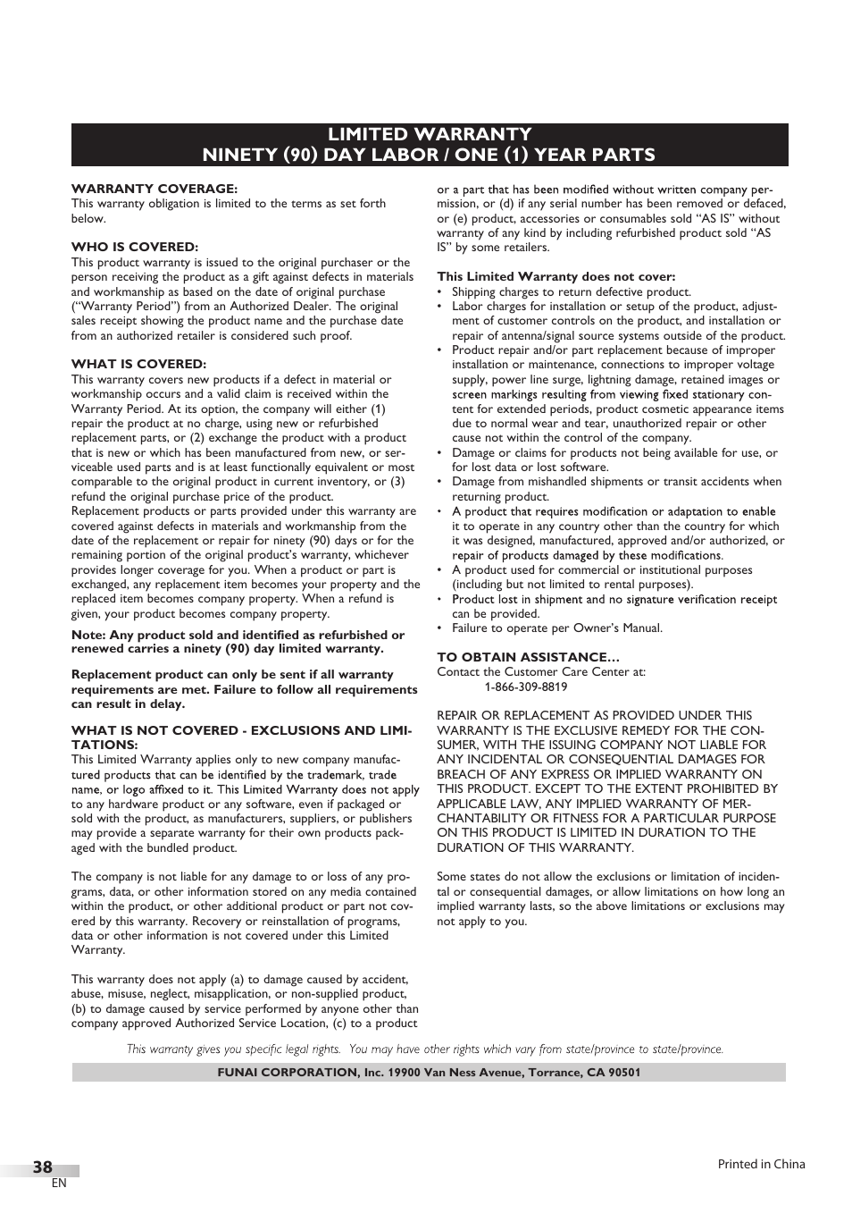 Emerson LC195EMX User Manual | Page 38 / 115