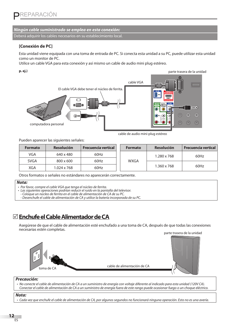 Reparación, Enchufe el cable alimentador de ca | Emerson LC195EMX User Manual | Page 88 / 115
