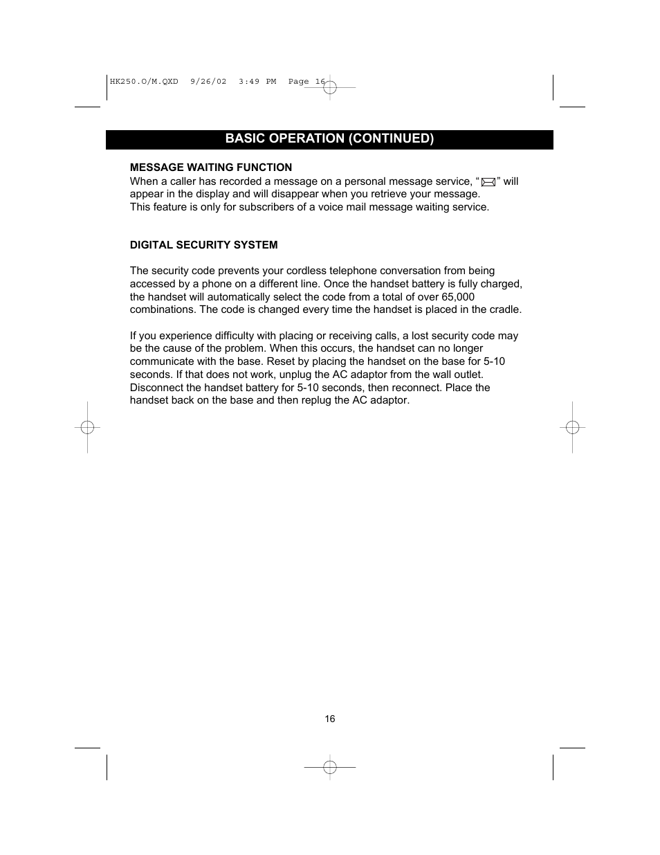 Emerson HK250 User Manual | Page 16 / 28
