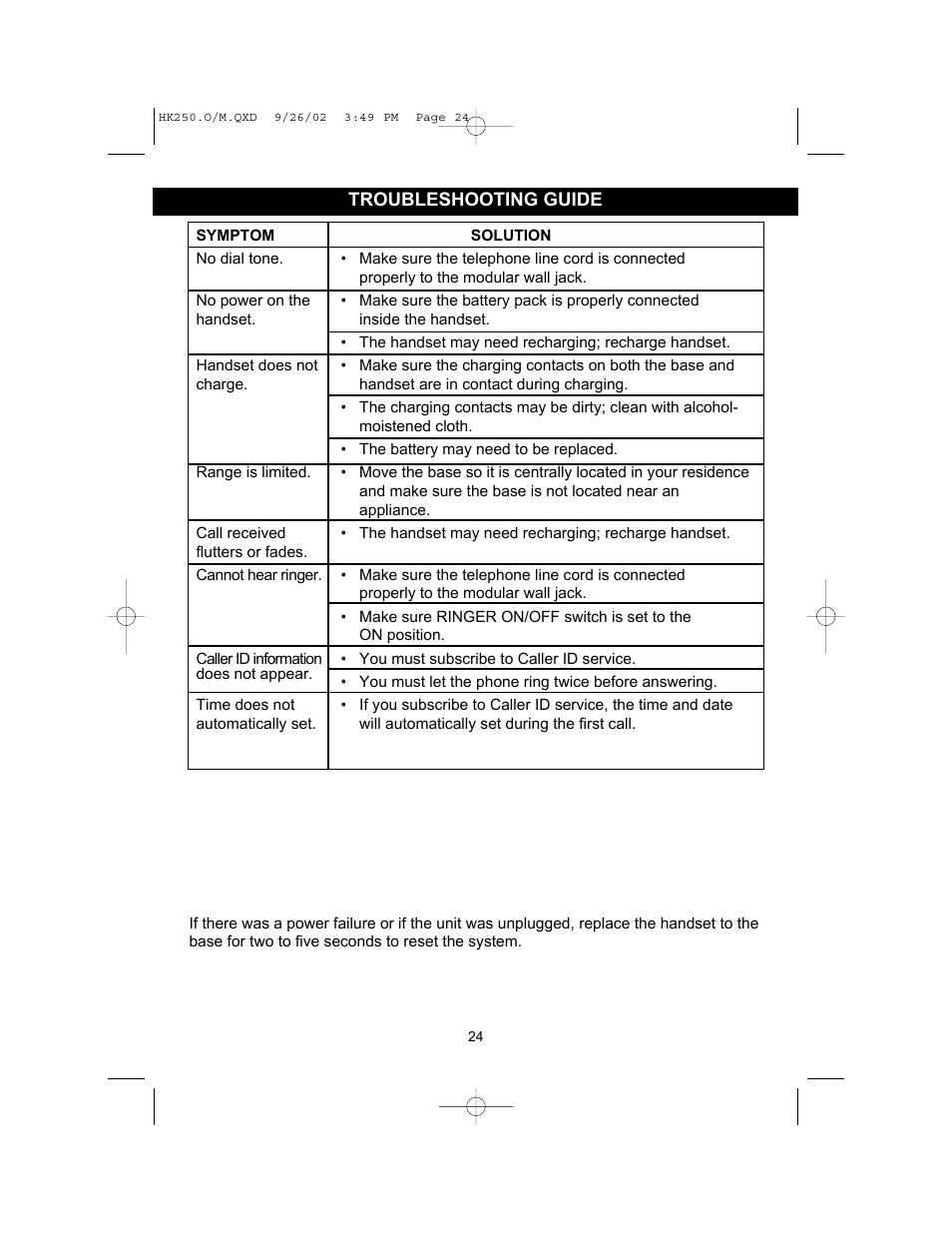 Emerson HK250 User Manual | Page 24 / 28