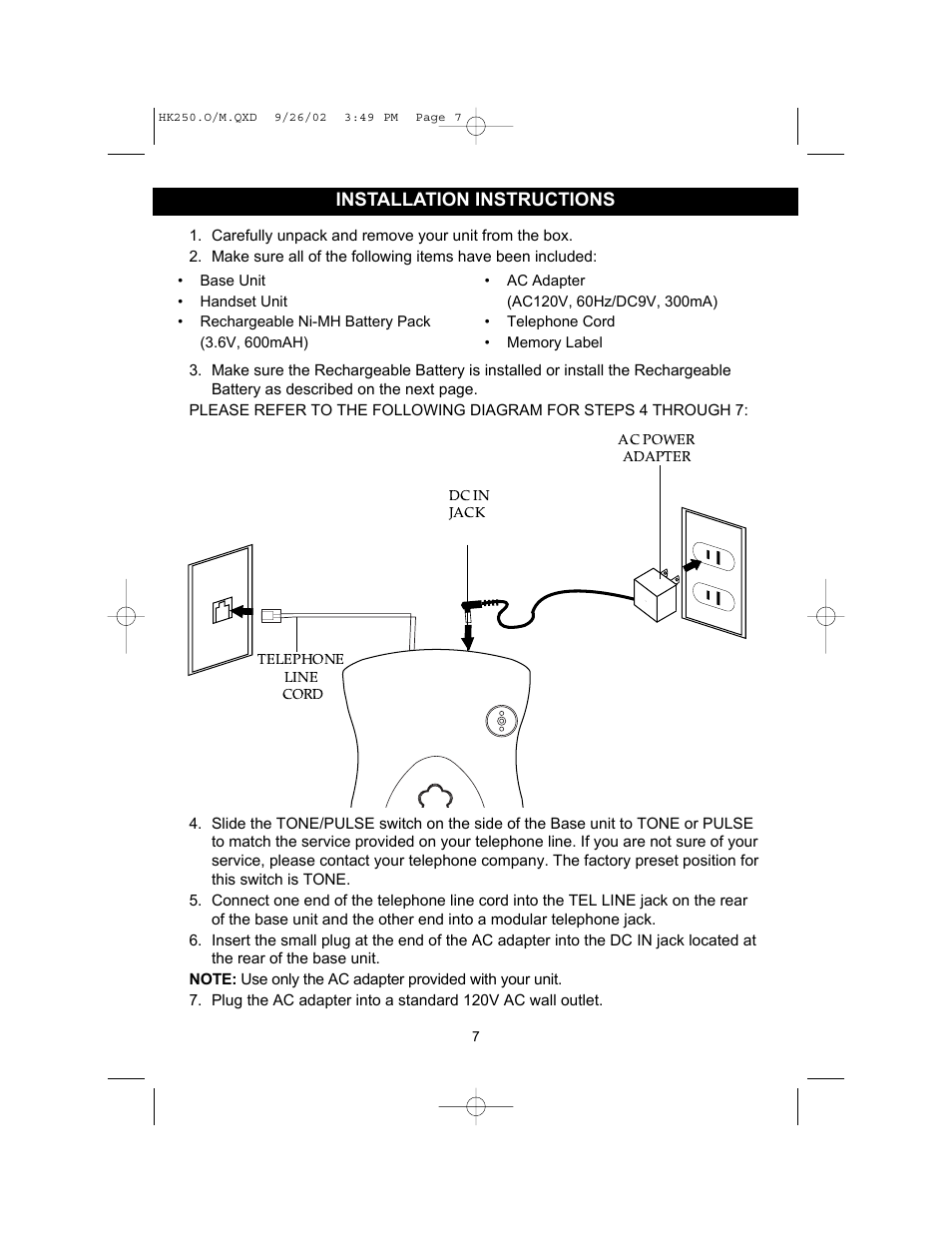 Emerson HK250 User Manual | Page 7 / 28