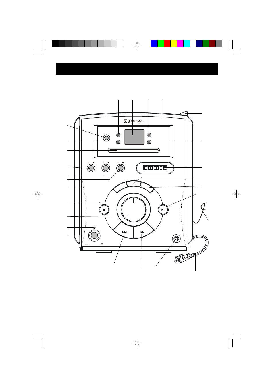 Location of controls and indicators | Emerson Radio MS7616R User Manual | Page 8 / 22