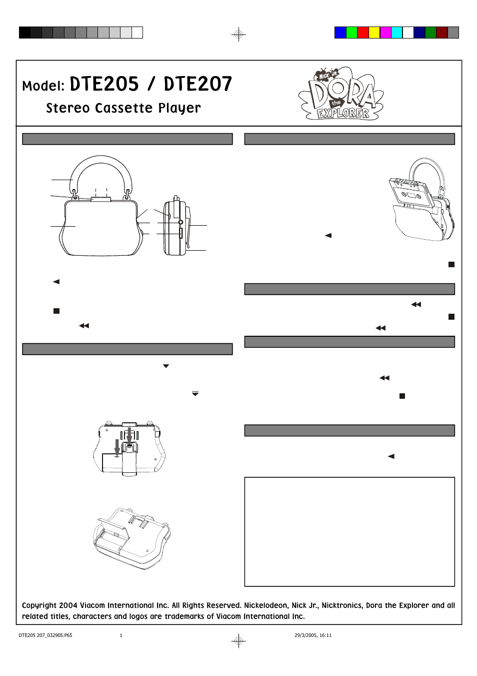 Emerson Radio DTE207 User Manual | 2 pages