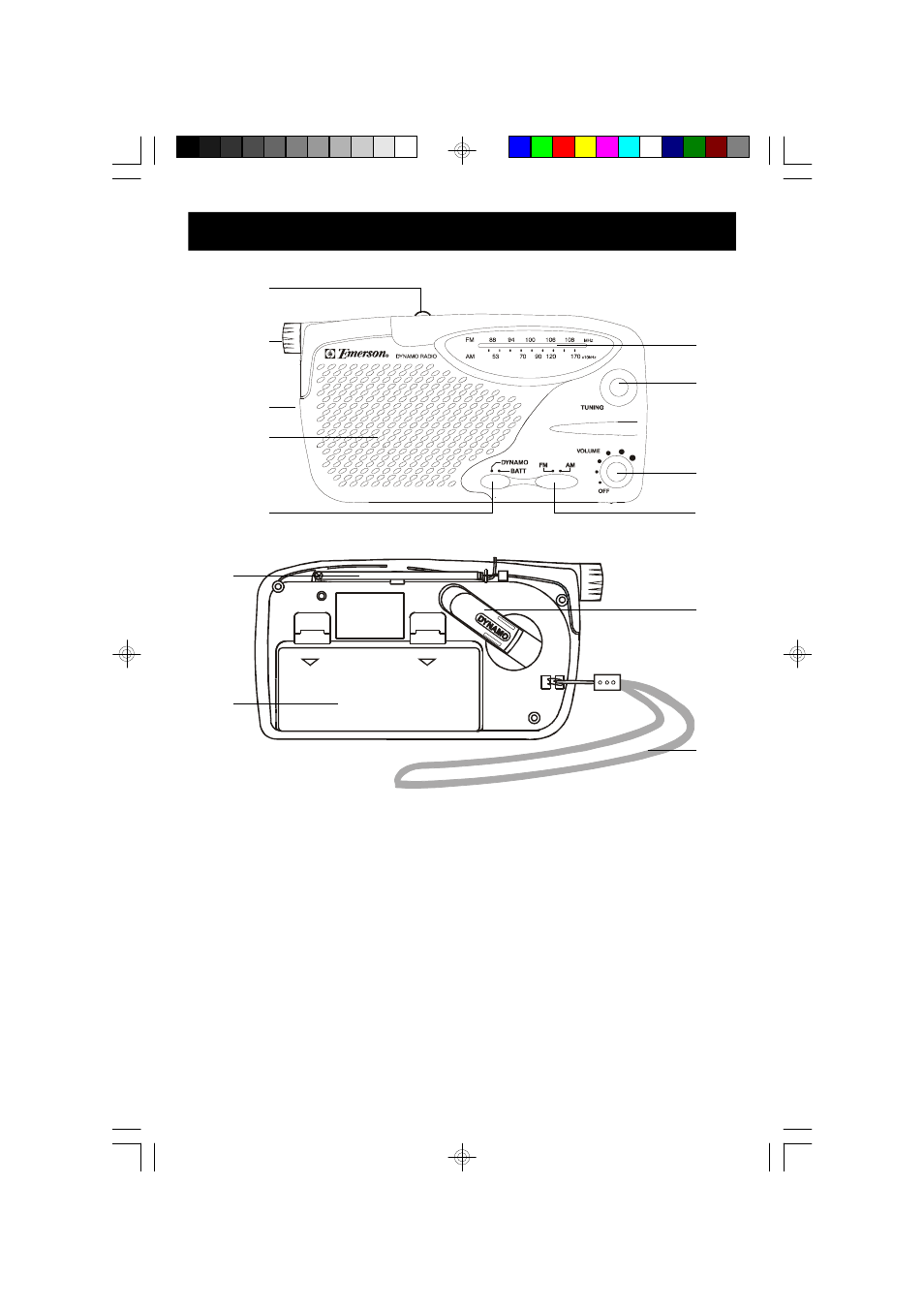 Location of controls and indicators | Emerson Radio RP6289 User Manual | Page 8 / 11