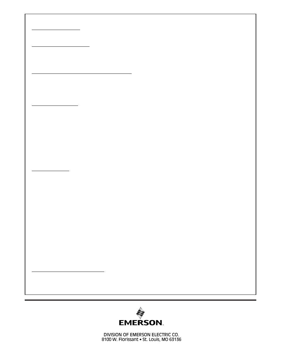 Limited warranty | Emerson CORNERSTONE CF1AB01 User Manual | Page 12 / 12