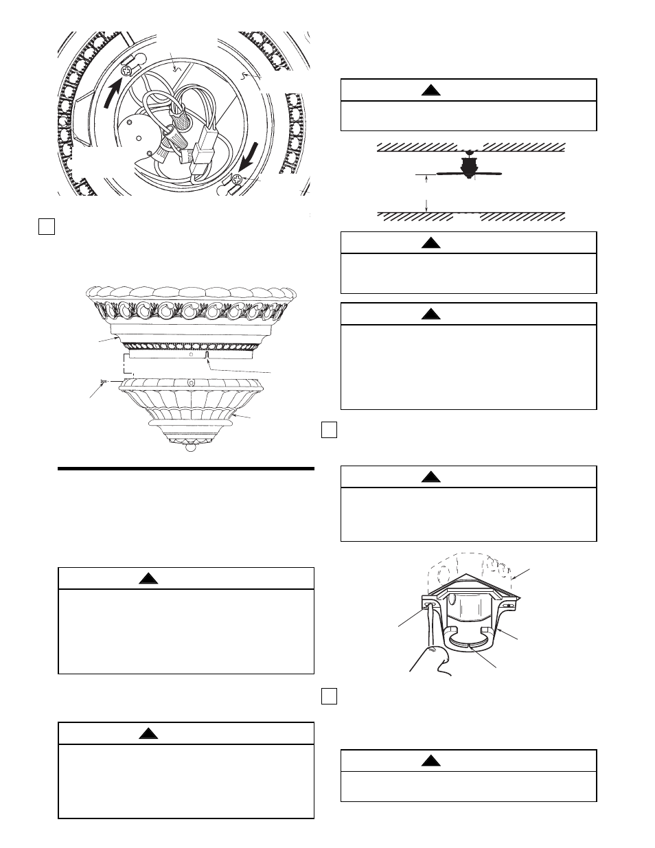 How to hang your ceiling fan, Electrical requirements, Warning | Emerson CORNERSTONE CF1AB01 User Manual | Page 6 / 12