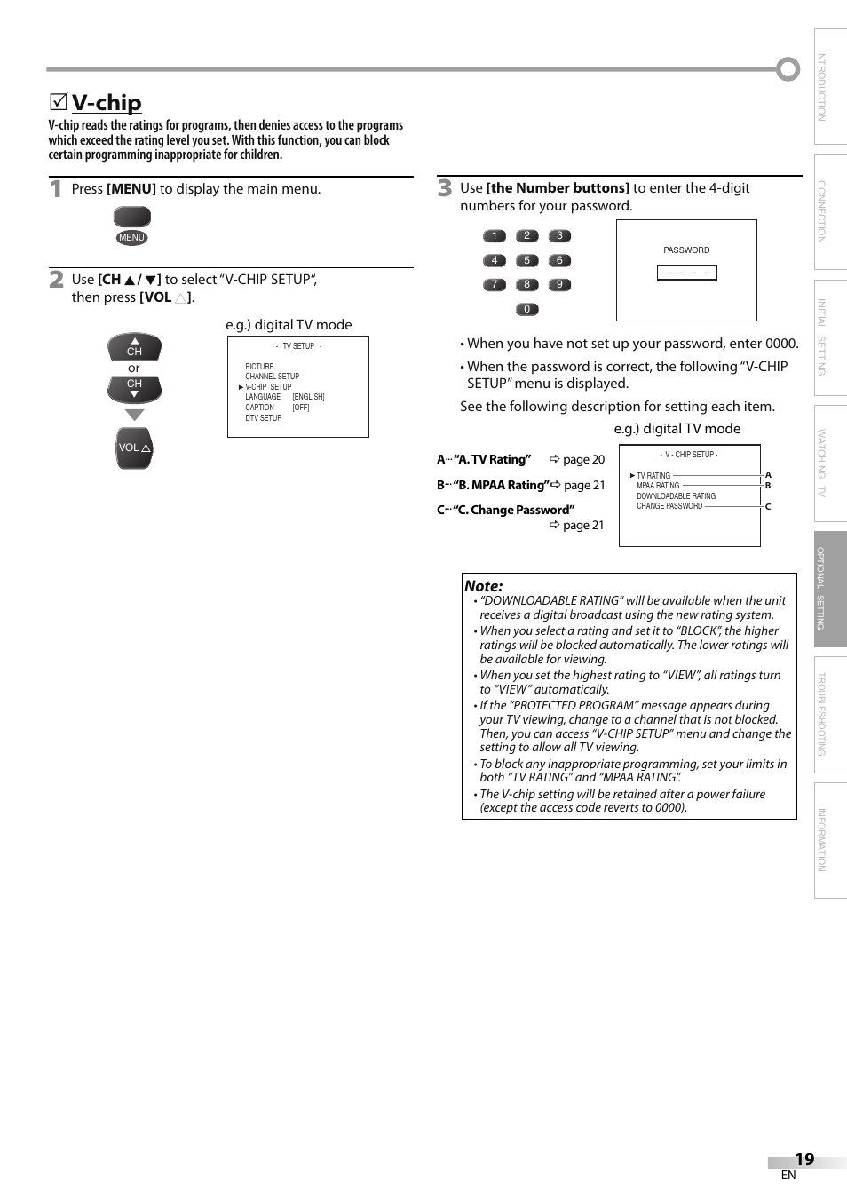 V-chip | Emerson CR202EM8 User Manual | Page 19 / 52