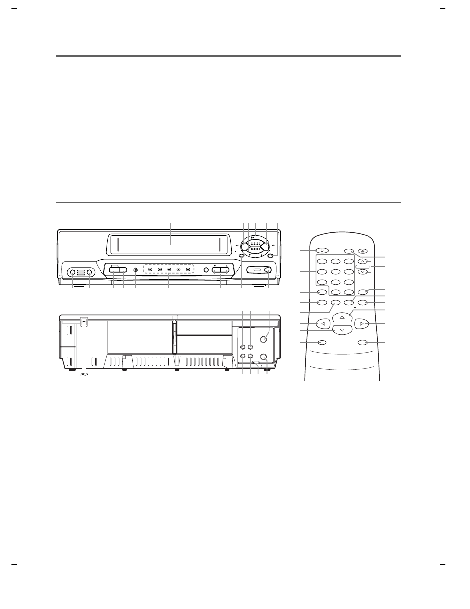 Features, Operating controls and functions, Hardware specifications | Automatic functions, Playback, Recording, Press to remove the tape from the vcr, Remote control, Vcr rear panel | Emerson EWV401M User Manual | Page 4 / 16