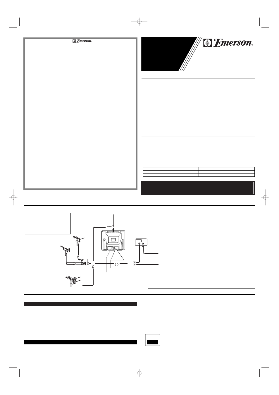 Manual del usuario, Ewt2721, Conexiones de la antena/cable precauciones | Características, Subtitulos narrativos, Ant.in | Emerson EWT2721 User Manual | Page 5 / 8