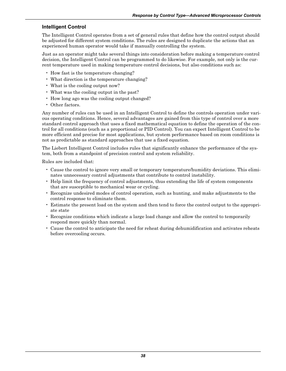 Intelligent control | Emerson Liebert Deluxe System/3 DH User Manual | Page 46 / 80