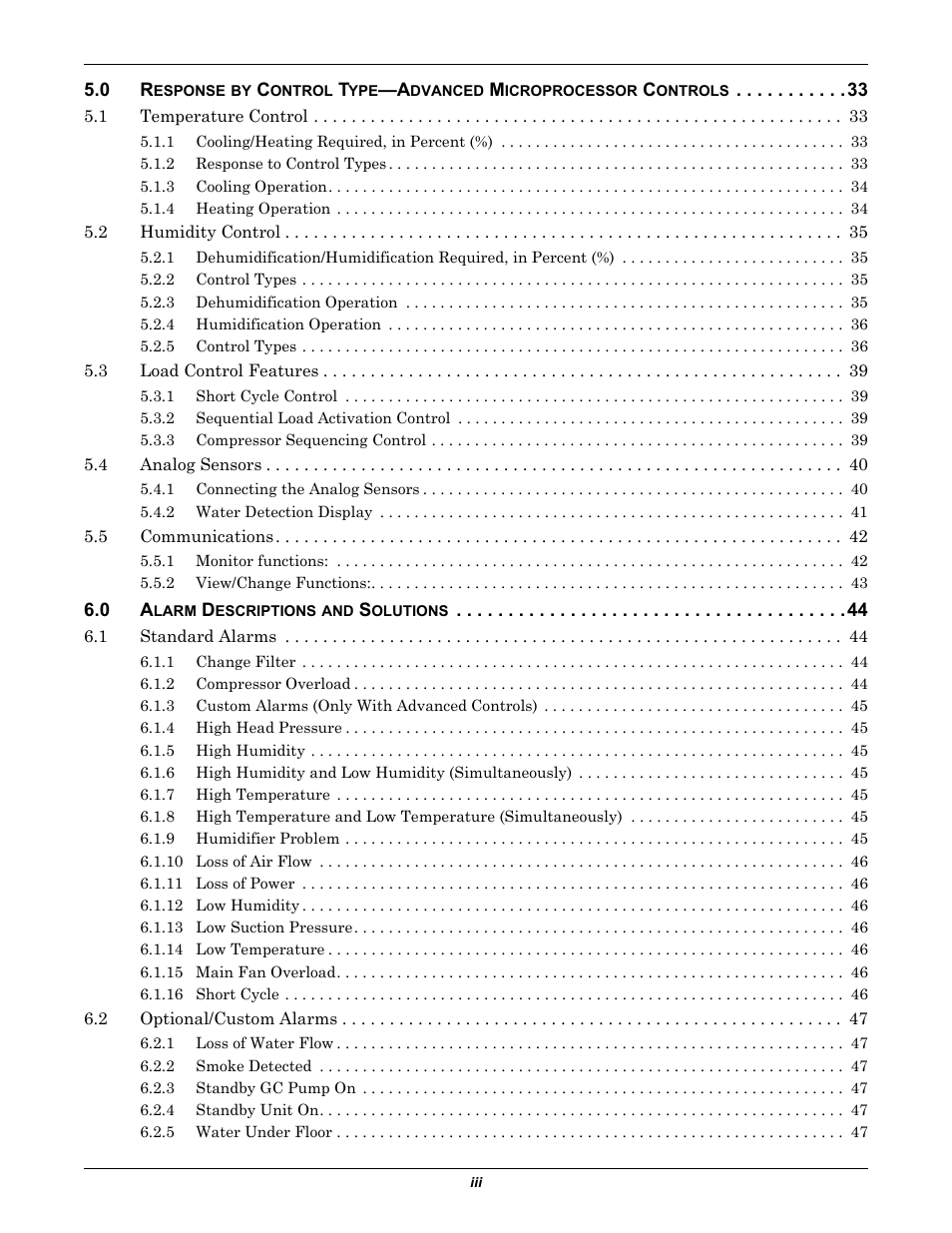Emerson Liebert Deluxe System/3 DH User Manual | Page 5 / 80