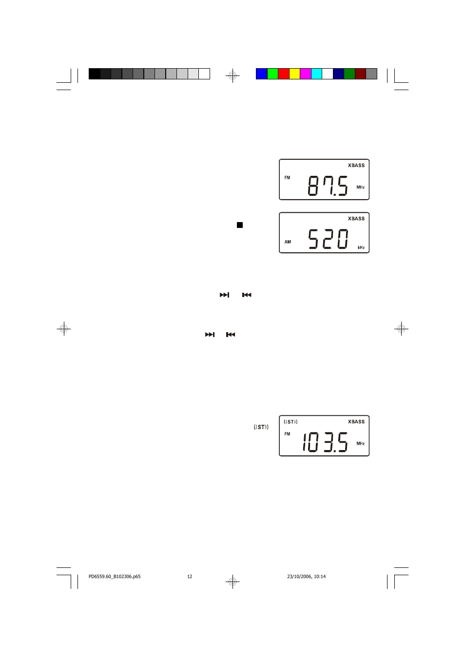 Listening to the radio | Emerson Radio PD6559 User Manual | Page 13 / 35