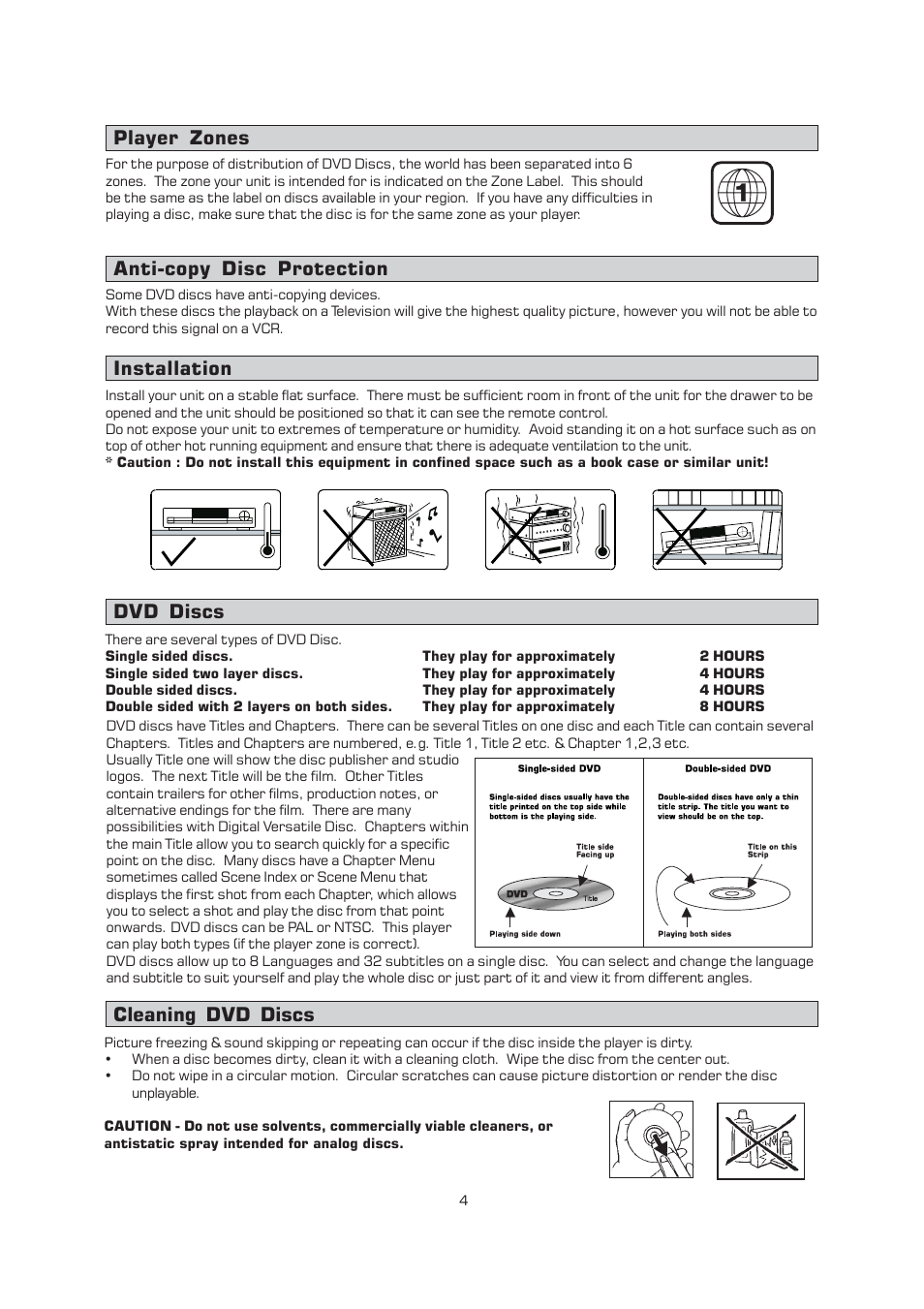 Cleaning dvd discs | Emerson Radio AV400 User Manual | Page 5 / 32