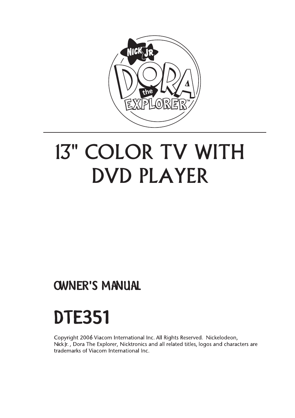 Emerson Radio Dora the Explorer DTE351 User Manual | 42 pages