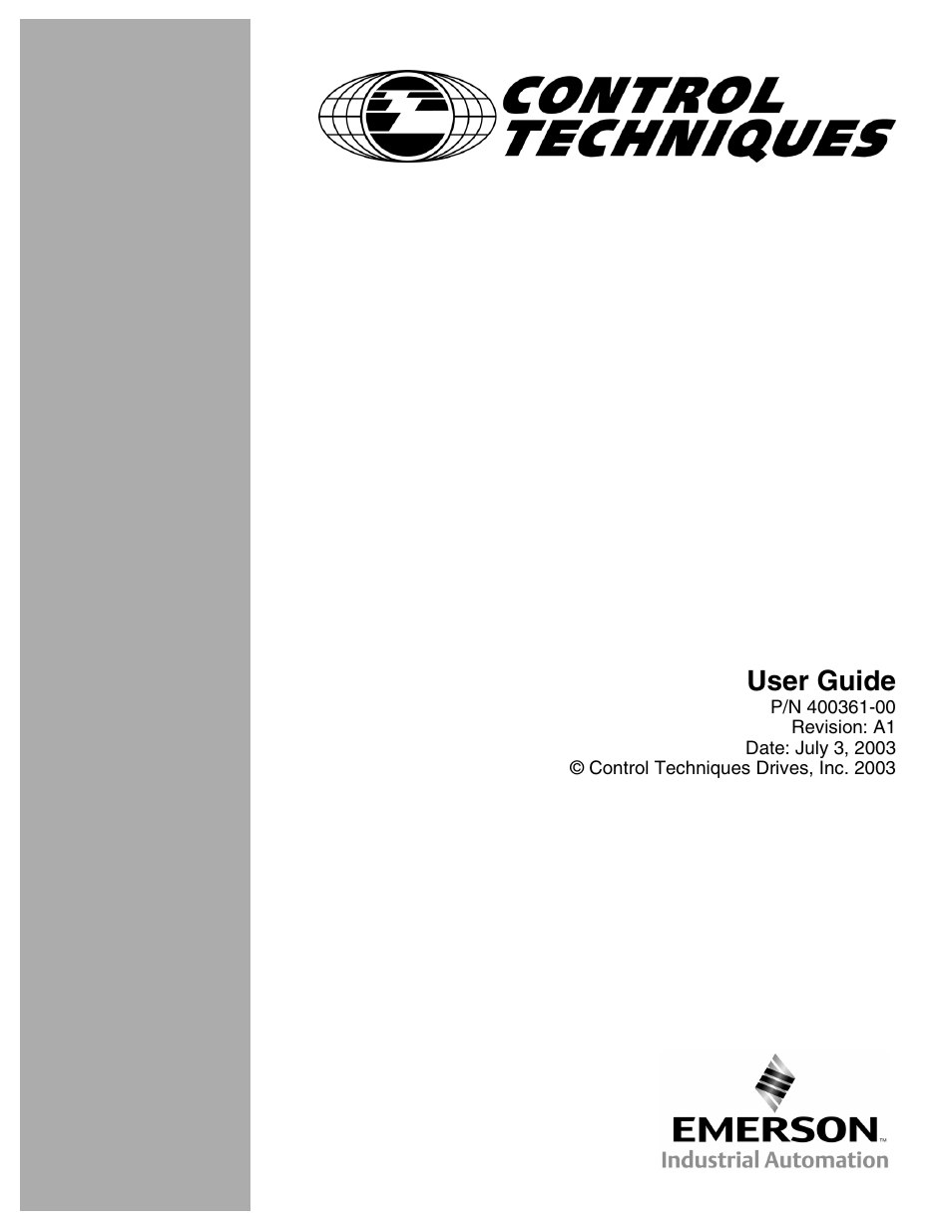 Emerson P/N 400361-00 User Manual | 152 pages