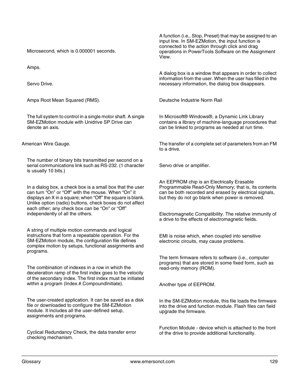 15 glossary | Emerson P/N 400361-00 User Manual | Page 143 / 152