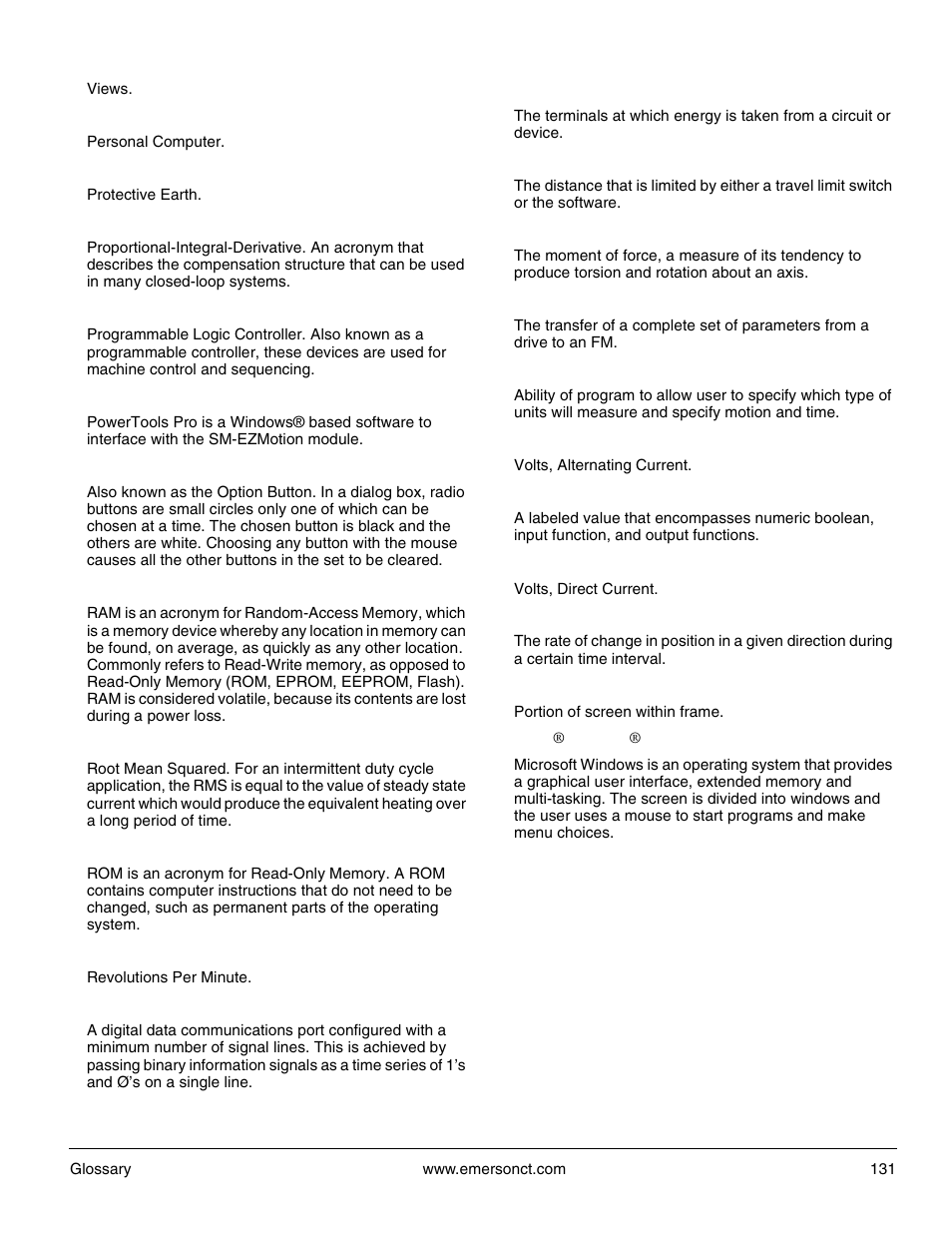 Emerson P/N 400361-00 User Manual | Page 145 / 152