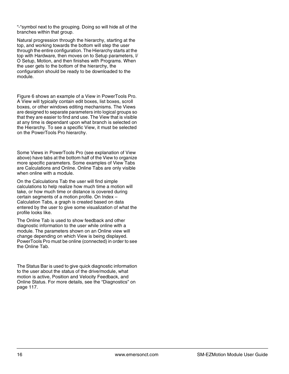 4 view, 5 view tabs, 6 status bar | 4 view 3.3.5 view tabs 3.3.6 status bar | Emerson P/N 400361-00 User Manual | Page 30 / 152