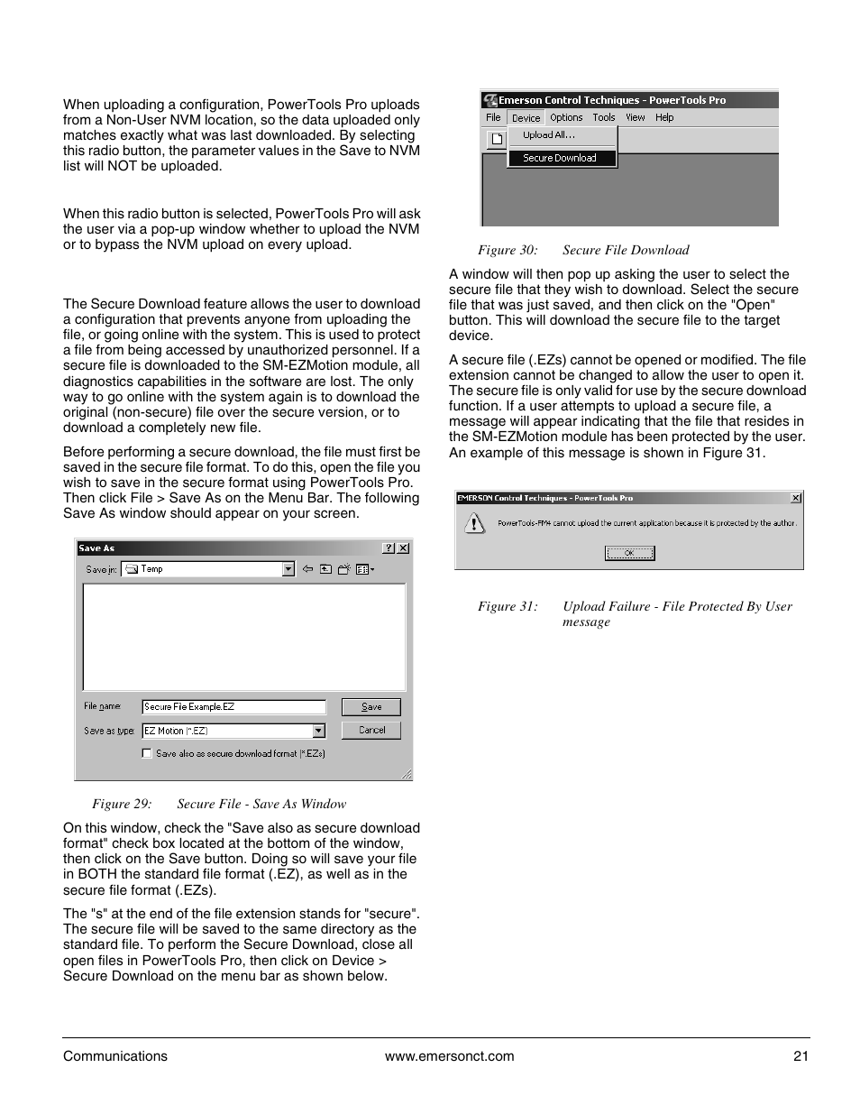 6 secure downloading | Emerson P/N 400361-00 User Manual | Page 35 / 152