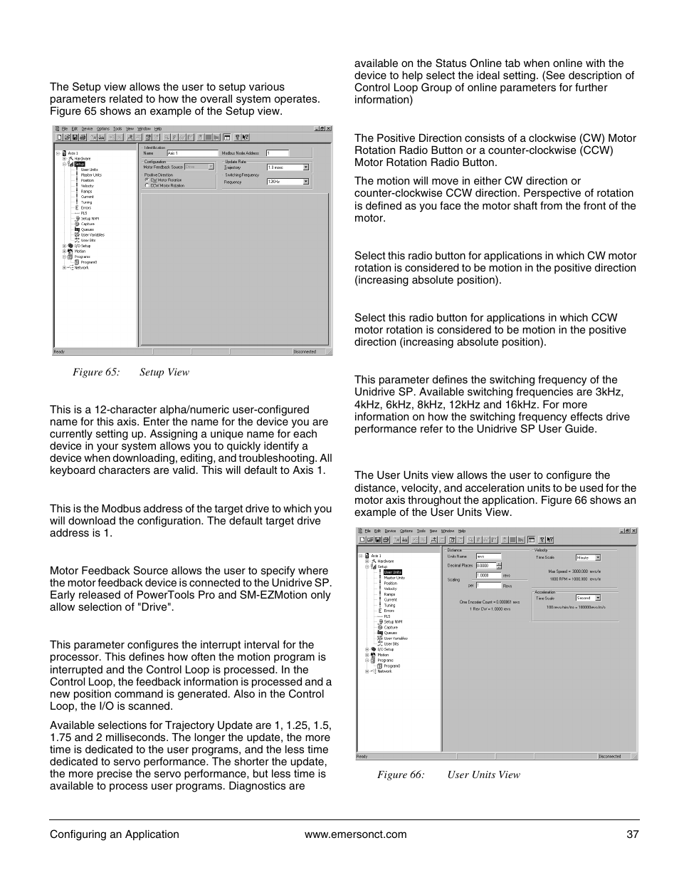 1 setup view, 2 user units view, 1 setup view 7.3.2 user units view | Emerson P/N 400361-00 User Manual | Page 51 / 152