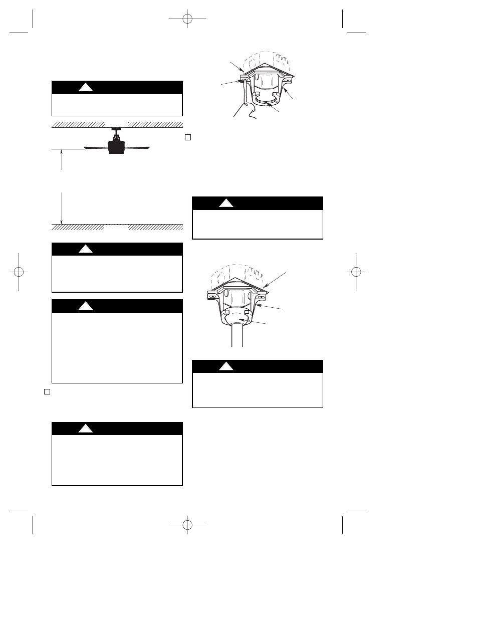 How to hang your ceiling fan, Warning | Emerson MAYA ZEN CF750ORB00 User Manual | Page 9 / 20