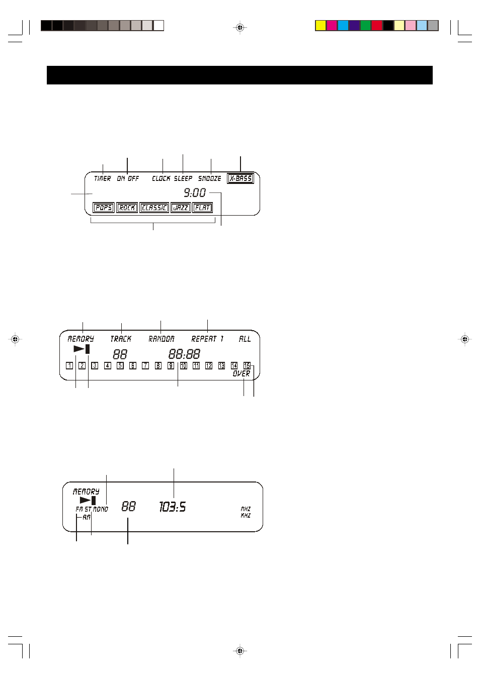 Display indicators | Emerson Radio ES1 User Manual | Page 11 / 31