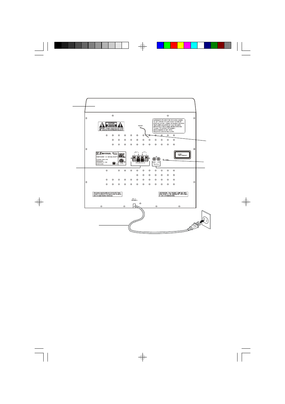 Back panel | Emerson Radio MS9933TT User Manual | Page 10 / 36