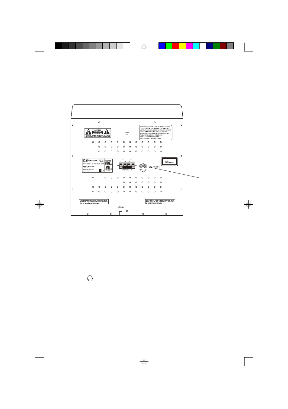 Reset button, Phones jack | Emerson Radio MS9933TT User Manual | Page 31 / 36