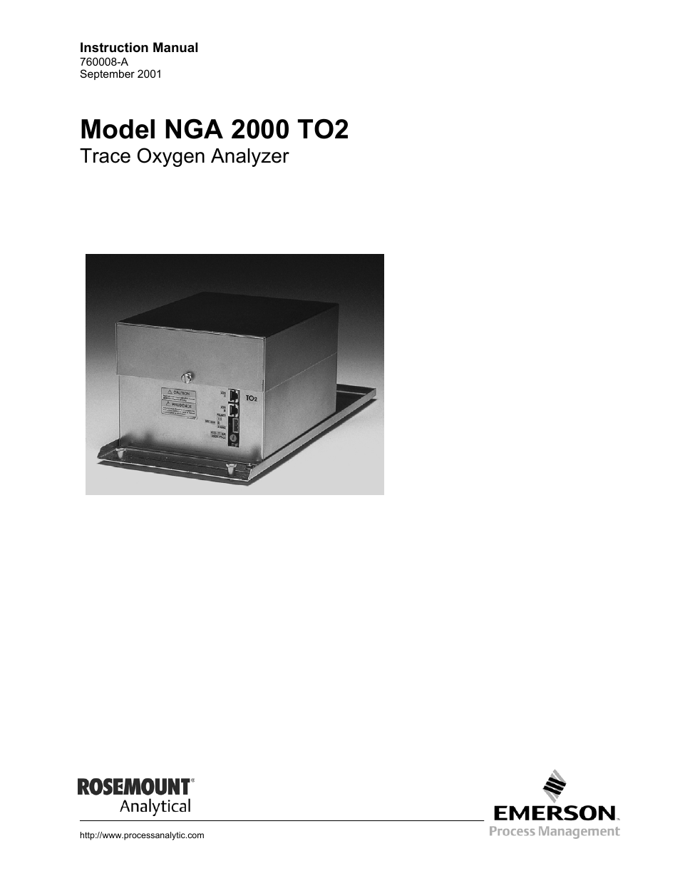 Emerson NGA 2000 TO2 User Manual | 78 pages