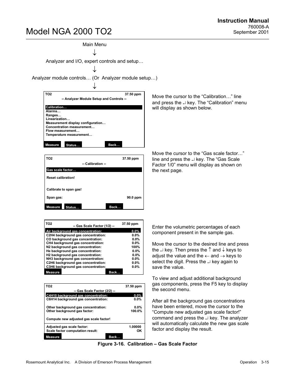 Instruction manual | Emerson NGA 2000 TO2 User Manual | Page 39 / 78