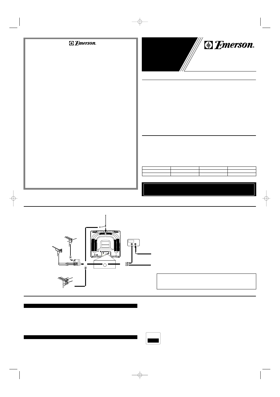 Emerson EWT1921 User Manual | 8 pages
