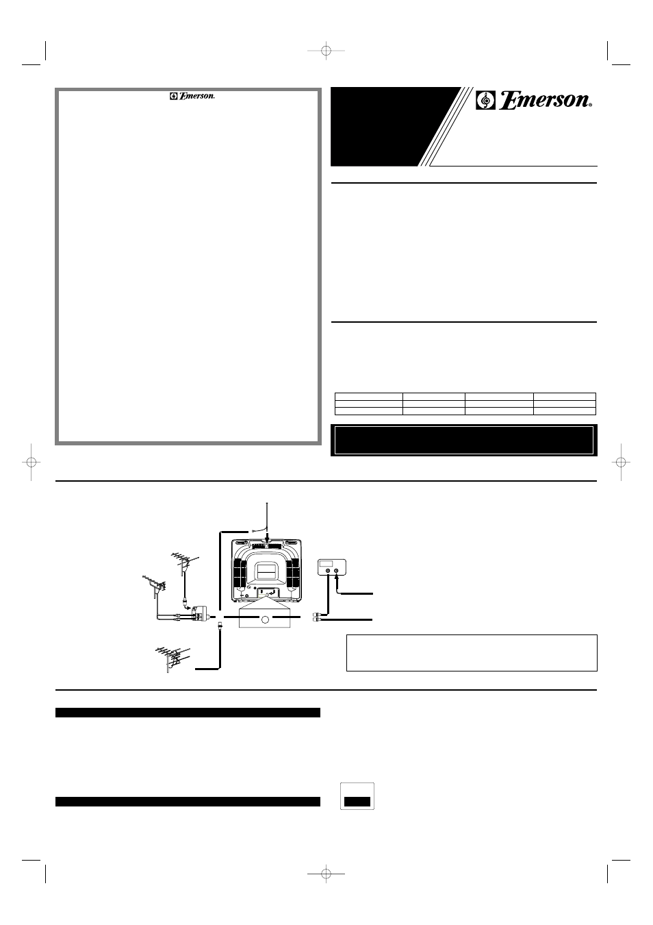 Ewt1921, Manual del usuario, Conexiones de la antena/cable precauciones | Características, Subtitulos narrativos, Ant.in | Emerson EWT1921 User Manual | Page 5 / 8