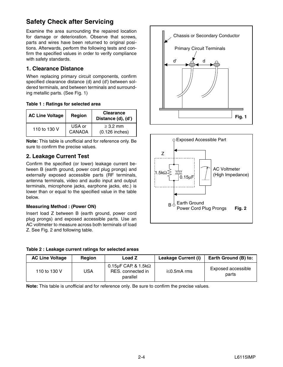 Safety check after servicing | Emerson 20" Color Television 6420FE User Manual | Page 7 / 52