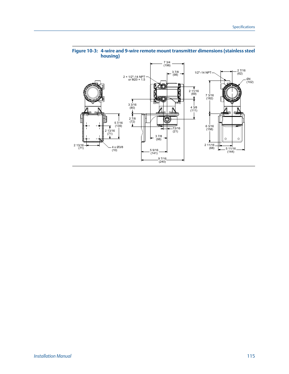 Installation manual 115 | Emerson MICRO MOTION 1700 User Manual | Page 119 / 124