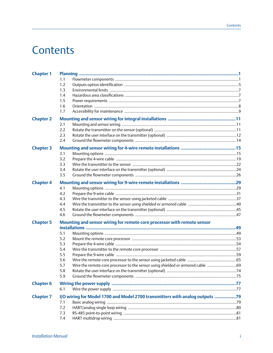 Emerson MICRO MOTION 1700 User Manual | Page 3 / 124