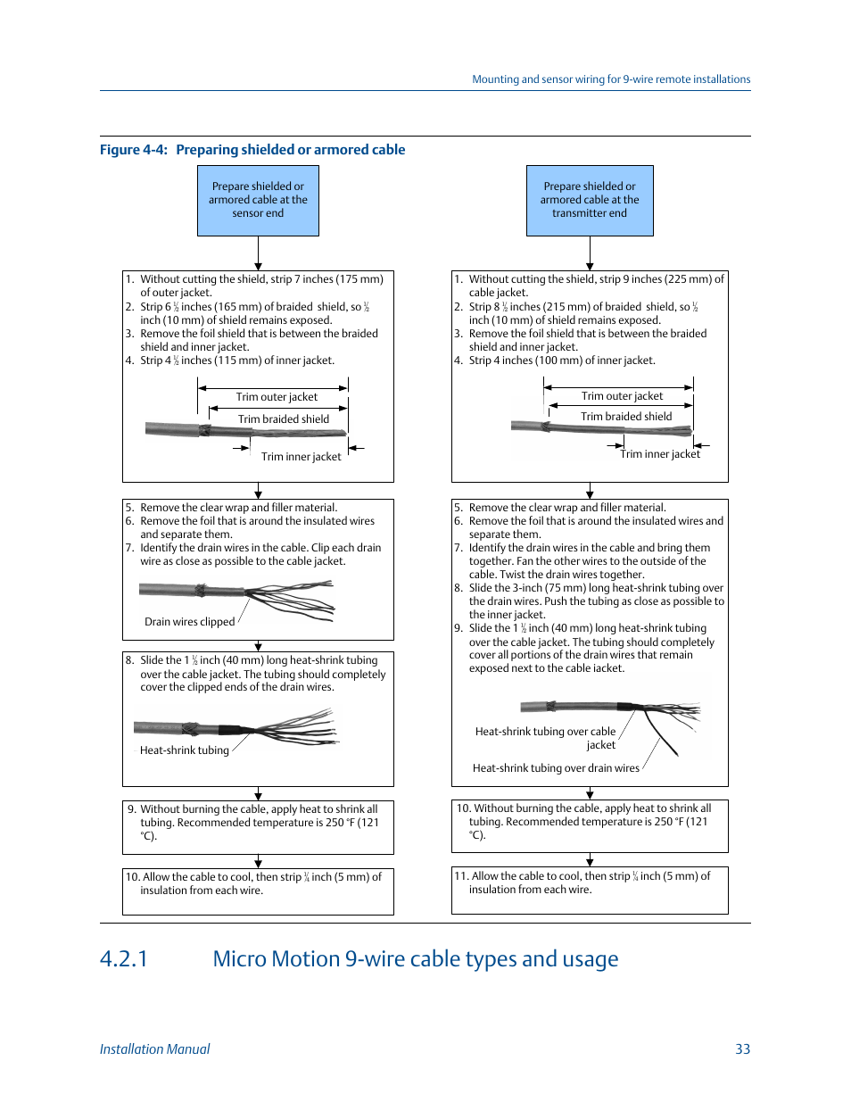 Micro motion 9-wire cable types and usage, 1 micro motion 9-wire cable types and usage | Emerson MICRO MOTION 1700 User Manual | Page 37 / 124