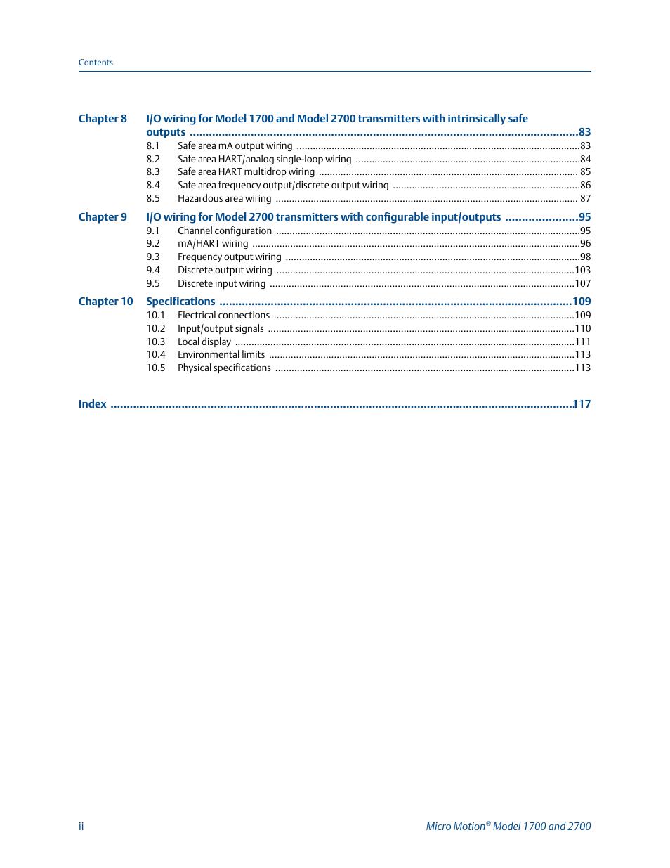 Emerson MICRO MOTION 1700 User Manual | Page 4 / 124