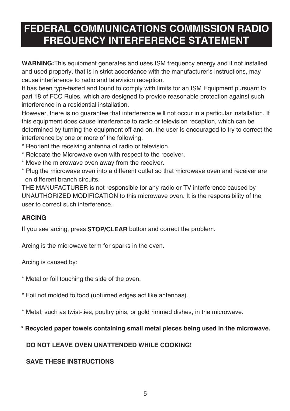 Emerson Radio MW7300W User Manual | Page 6 / 32