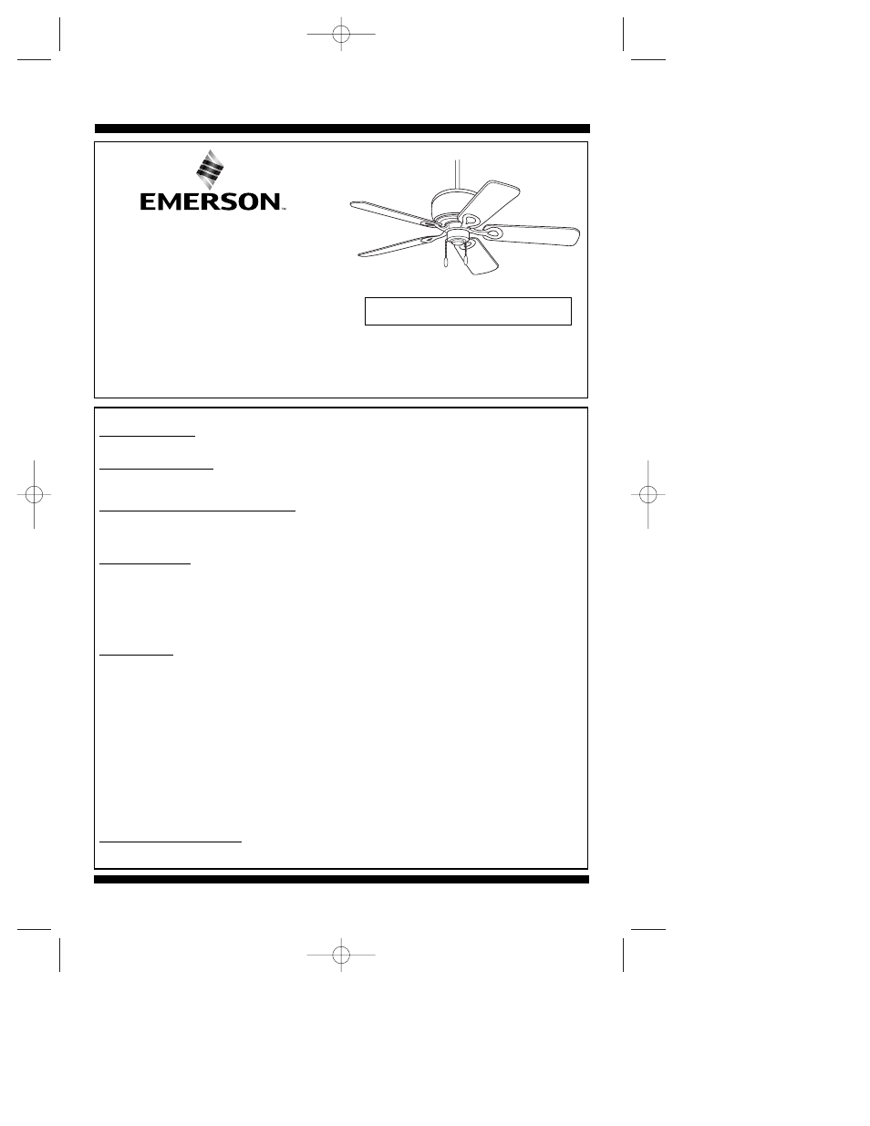 Emerson CF680ORB00 User Manual | 20 pages
