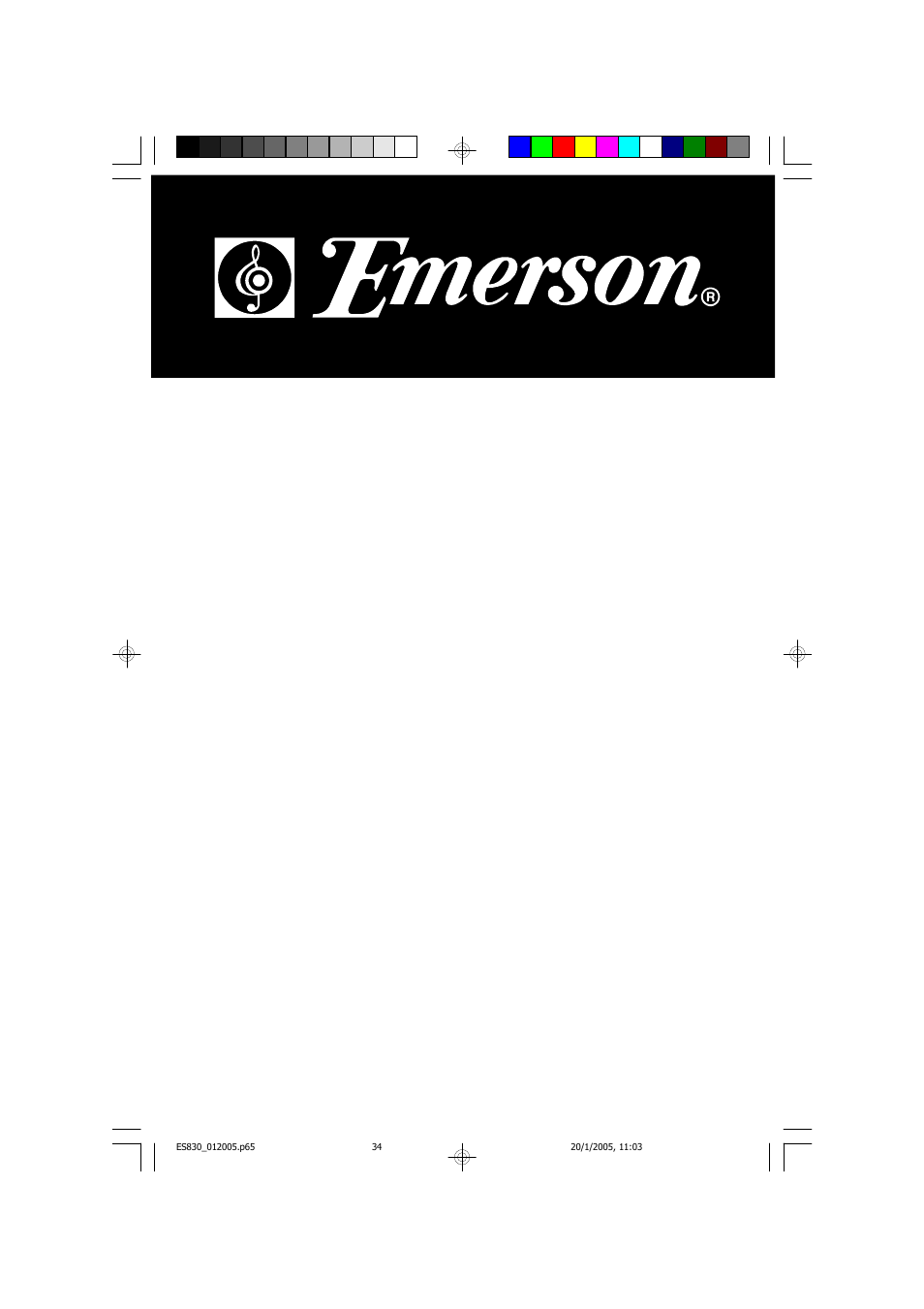 Emerson Radio ES830 User Manual | 34 pages