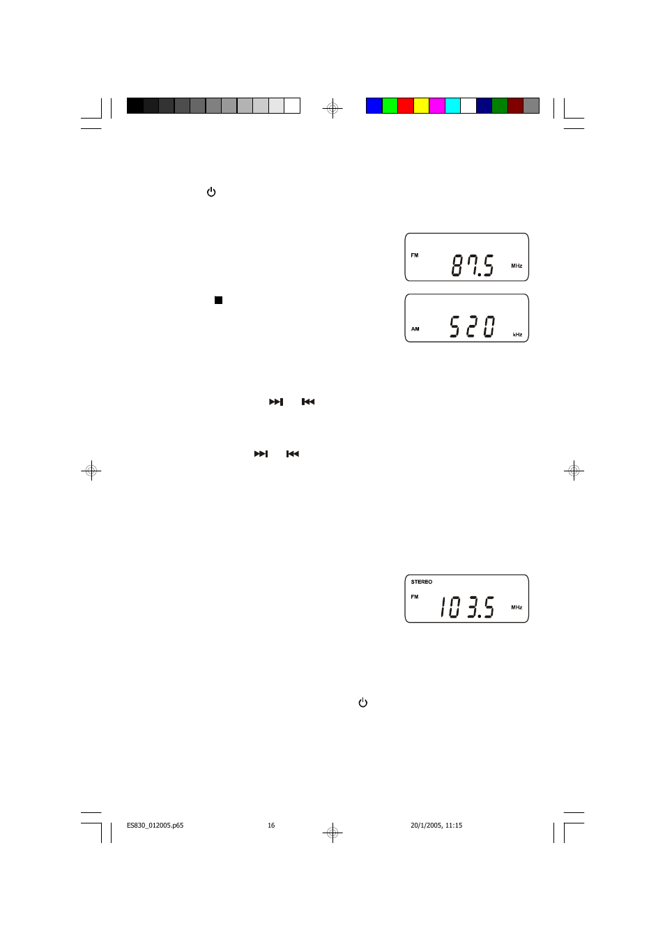 Listening to the radio | Emerson Radio ES830 User Manual | Page 17 / 34