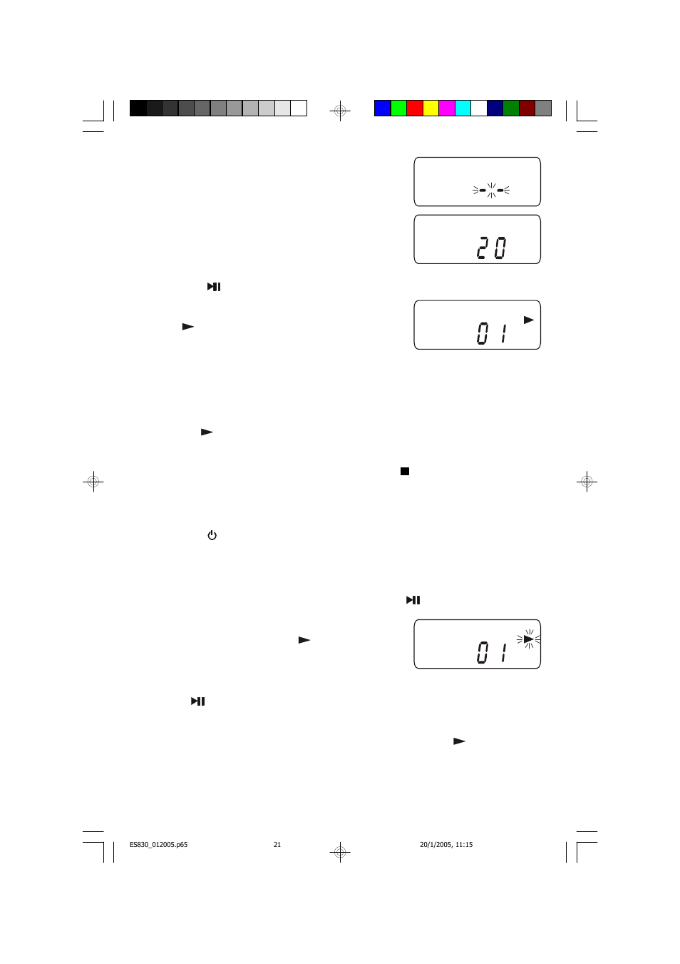 Pause control | Emerson Radio ES830 User Manual | Page 22 / 34