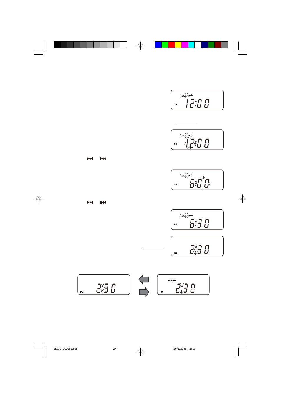 Alarm function | Emerson Radio ES830 User Manual | Page 28 / 34