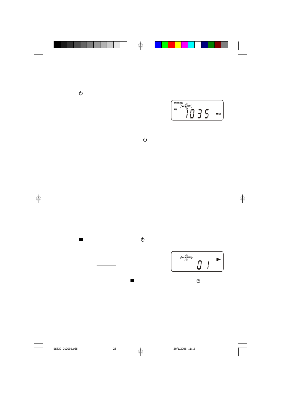 Wake to tuner, Wake to cd | Emerson Radio ES830 User Manual | Page 29 / 34