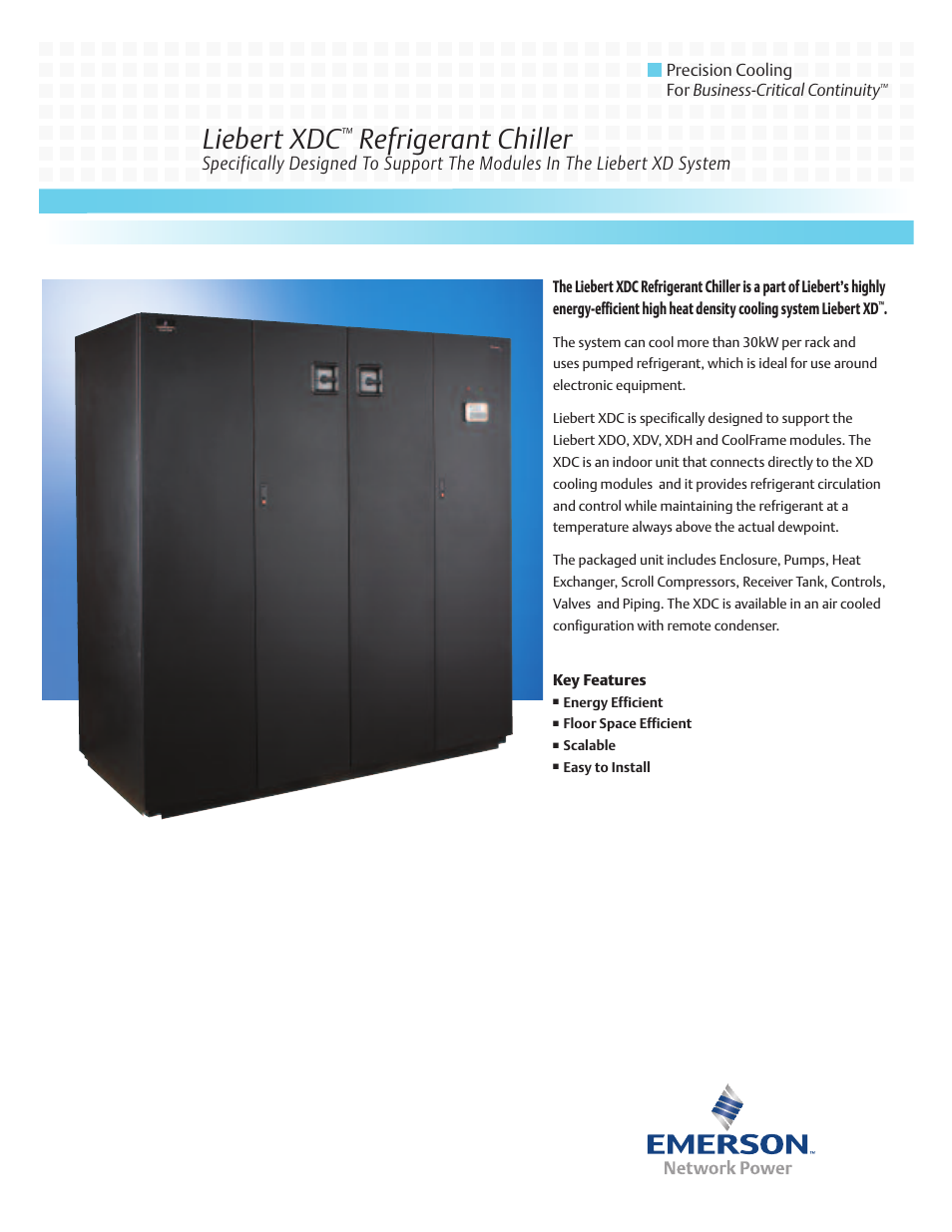 Emerson XDCTM User Manual | 2 pages
