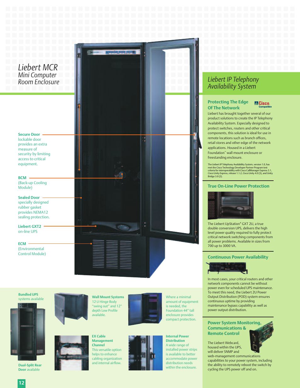 Liebert mcr | Emerson Liebert Power Solutions User Manual | Page 12 / 44