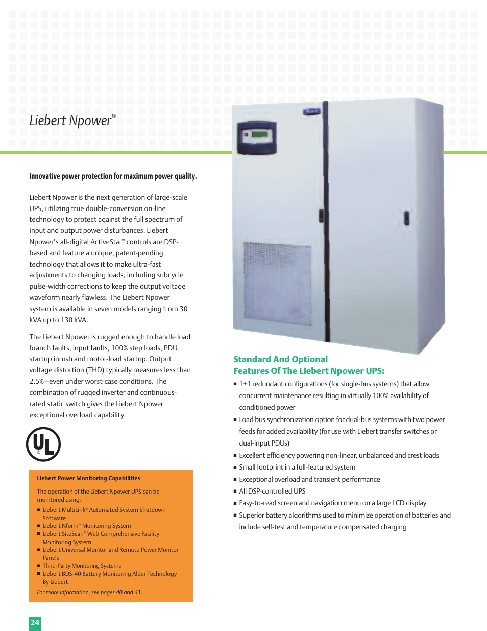 Liebert npower | Emerson Liebert Power Solutions User Manual | Page 24 / 44