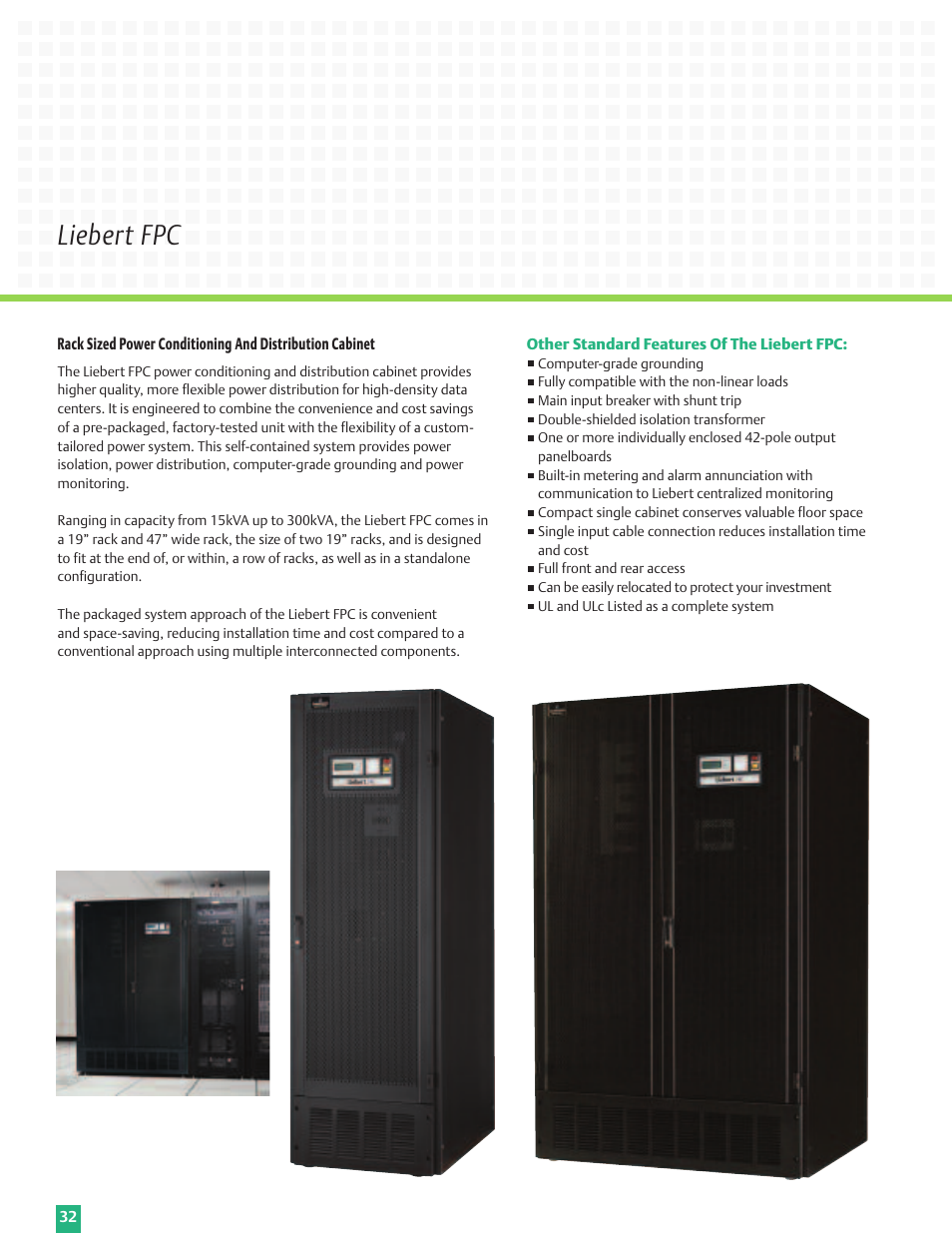 Liebert fpc | Emerson Liebert Power Solutions User Manual | Page 32 / 44