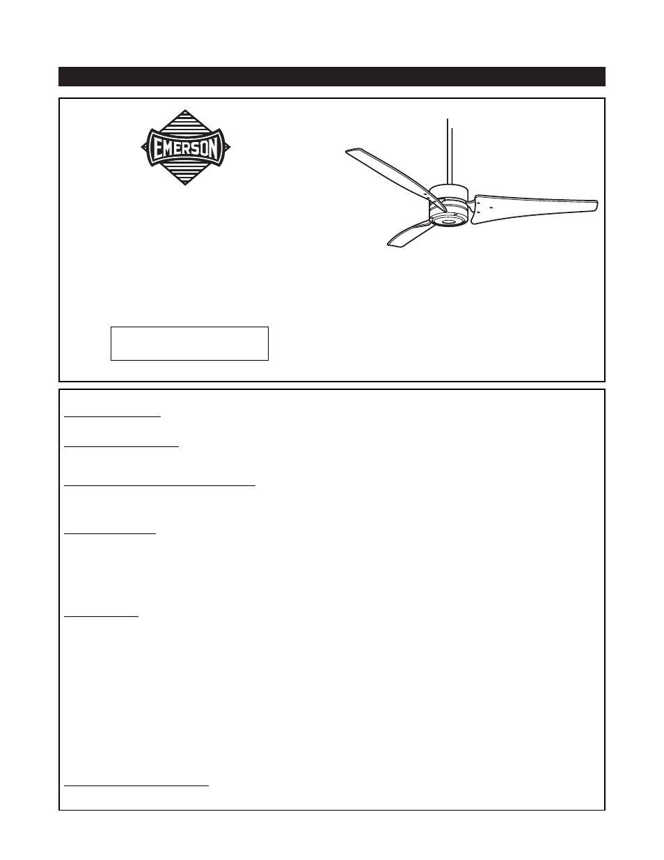 Emerson HF1160WW 00 User Manual | 8 pages