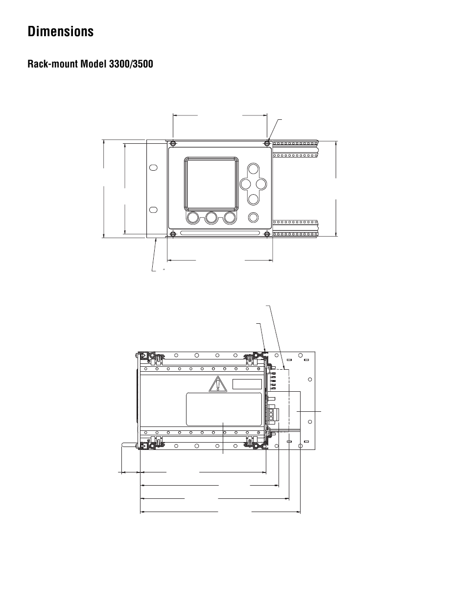 Dimensions, Rack-mount model 3300/3500, 12 micro motion | Series 3000 transmitters and discrete controllers | Emerson Transmitters and Discrete Controllers Series 3000 User Manual | Page 12 / 28